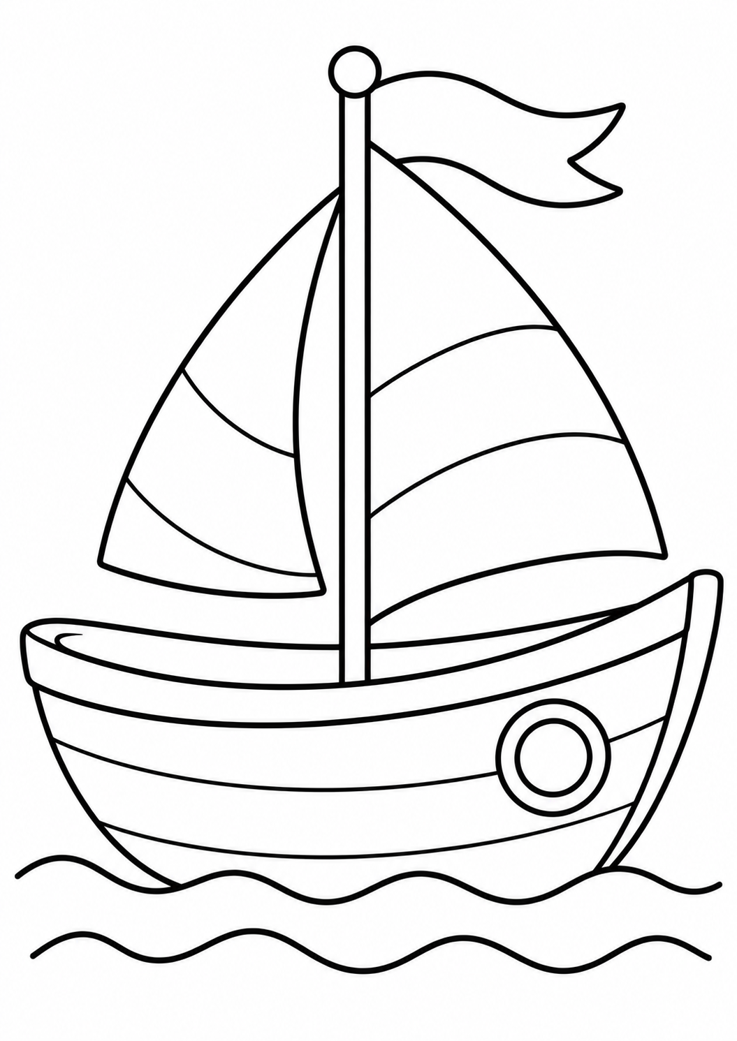 Раскраска Кораблик