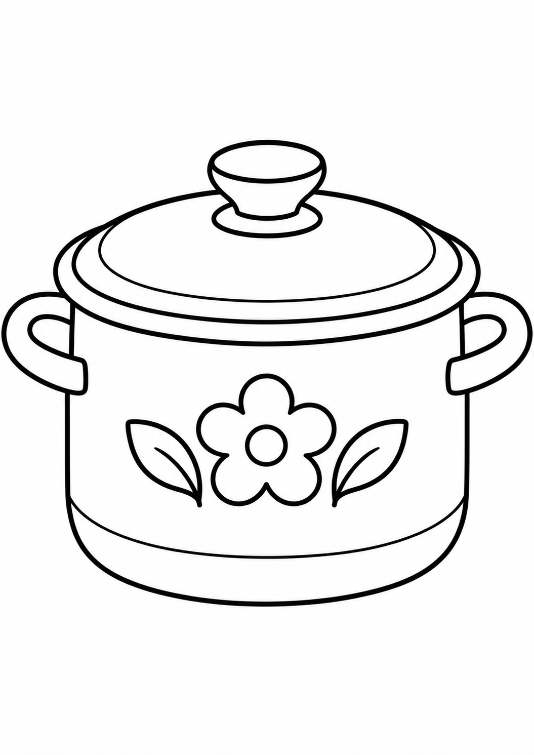 Раскраска Кастрюля